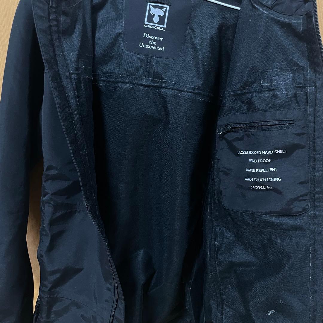 JACKALL ハードシェルジャケット サイズM ブラック　ジャッカル