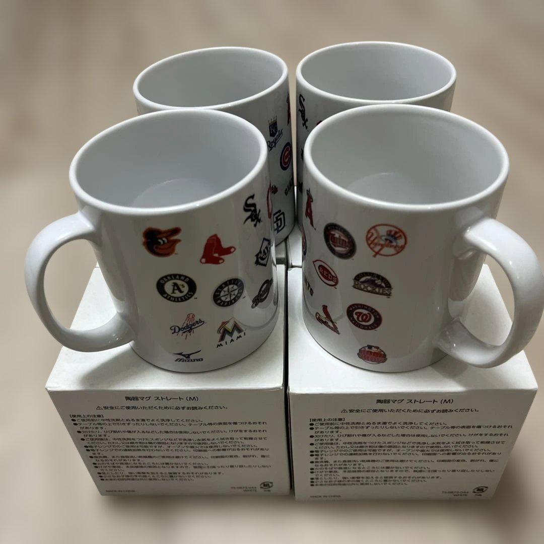 非売品 4個セット MIZUNO メジャーリーグ マグカップ