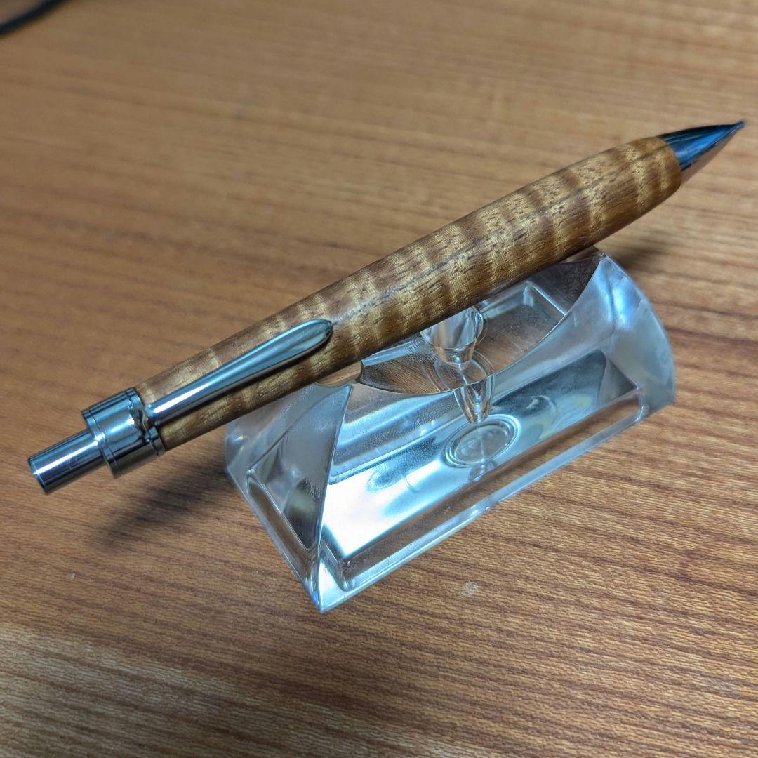 471ペン工房翌檜　金糸楠木　虎杢　木軸シャーペン　ボールペン