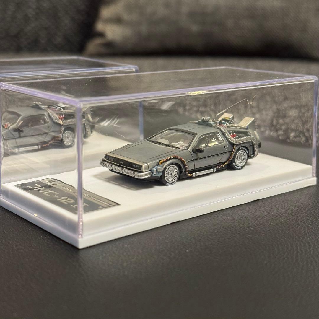 デロリアン Ⅰ&Ⅱカスタム品 1/64 MJモデル バックトゥザフューチャー