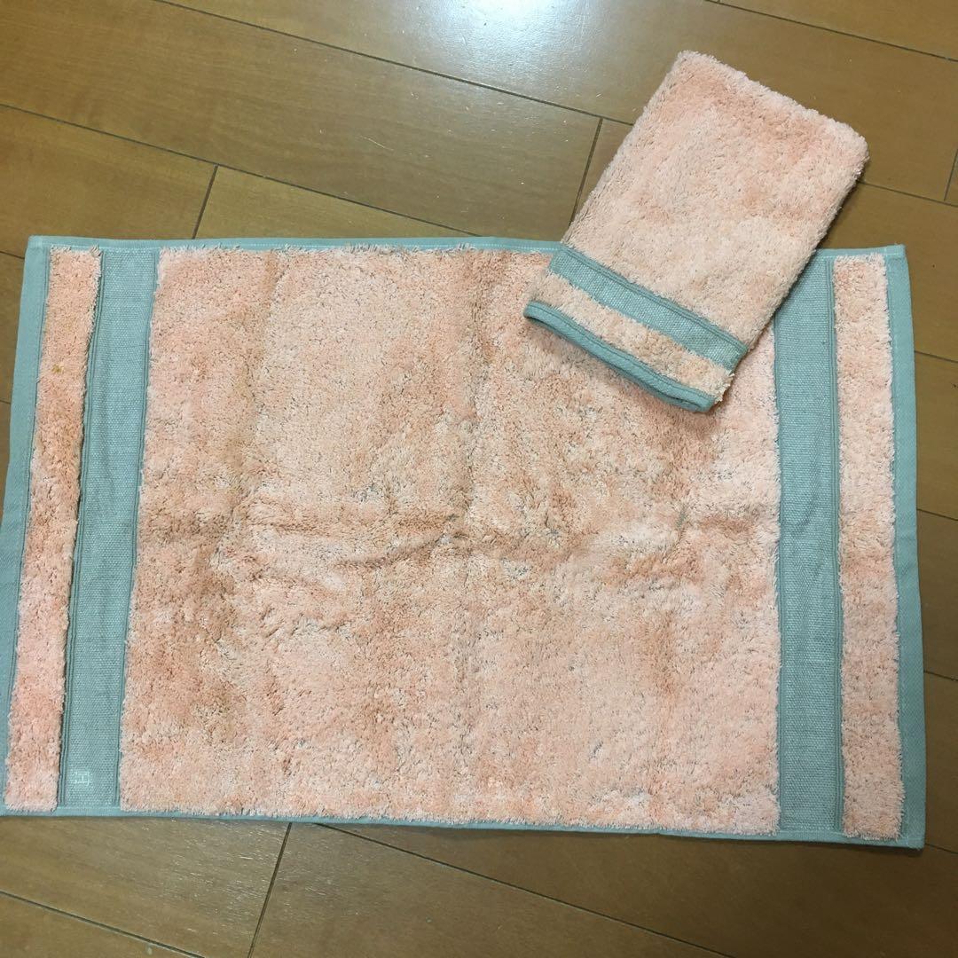 HERMES エルメス　バスマット&バスミトン　セット