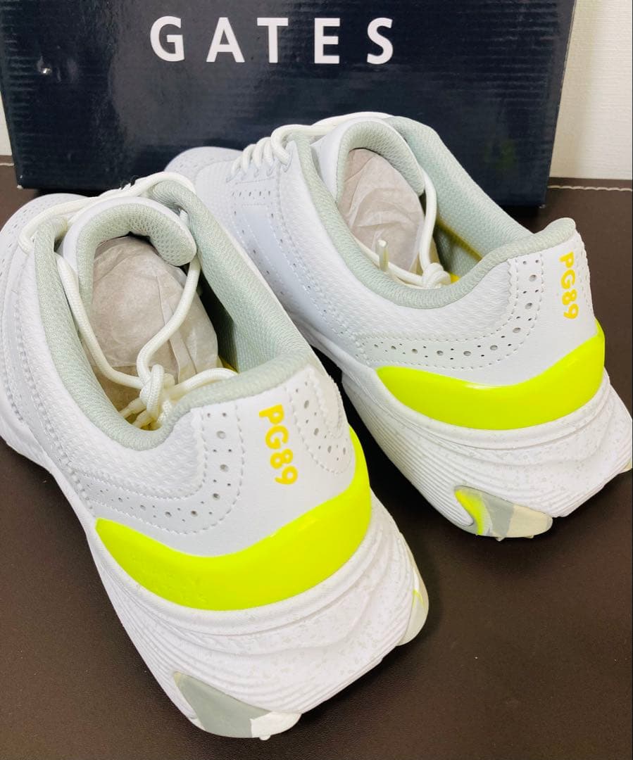 新品 パーリーゲイツ ウィングチップTYPE ゴルフシューズ 26cm 白