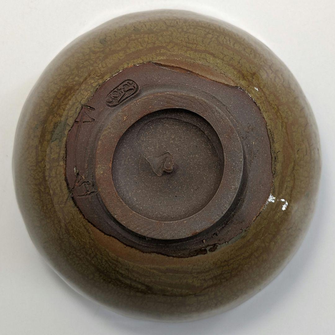 岡山県重要無形文化財 黒井千左 虫明焼 茶盌 共箱 茶道具 抹茶碗 抹茶茶碗