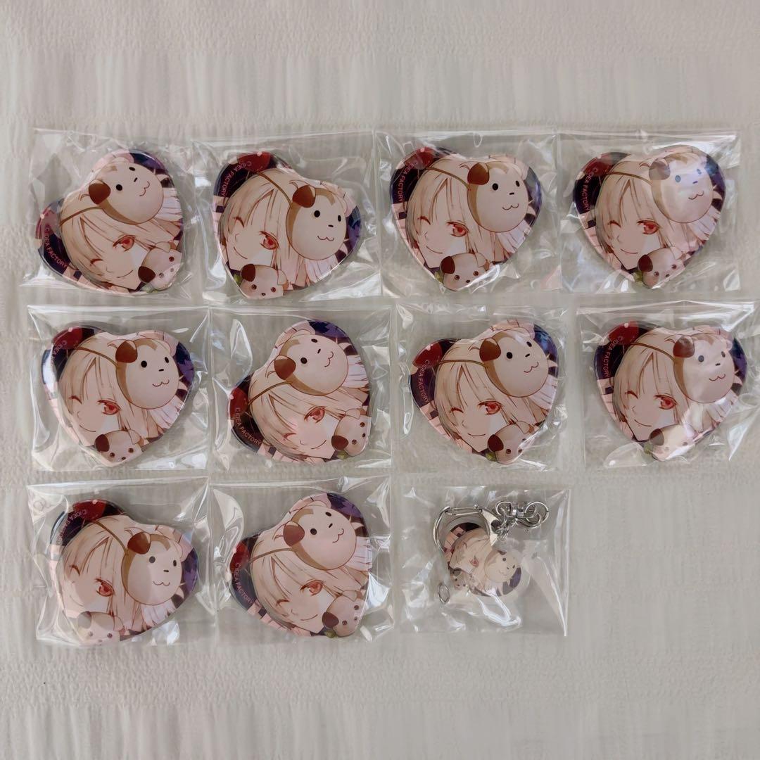 ニルアド　星川翡翠　ハート缶バッジ　アクリルキーホルダー　セット