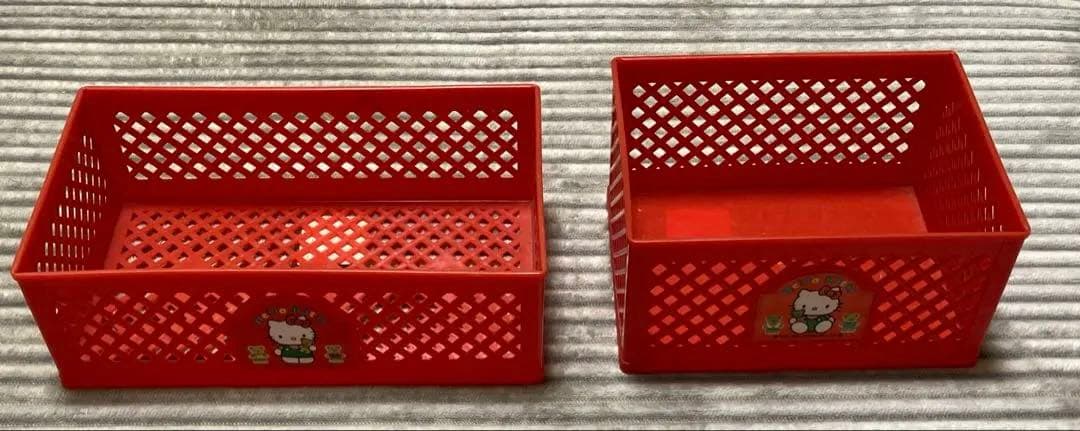 Hello Kitty ミニ収納ボックス ミニコンテナボックス　レトロ小物入れ