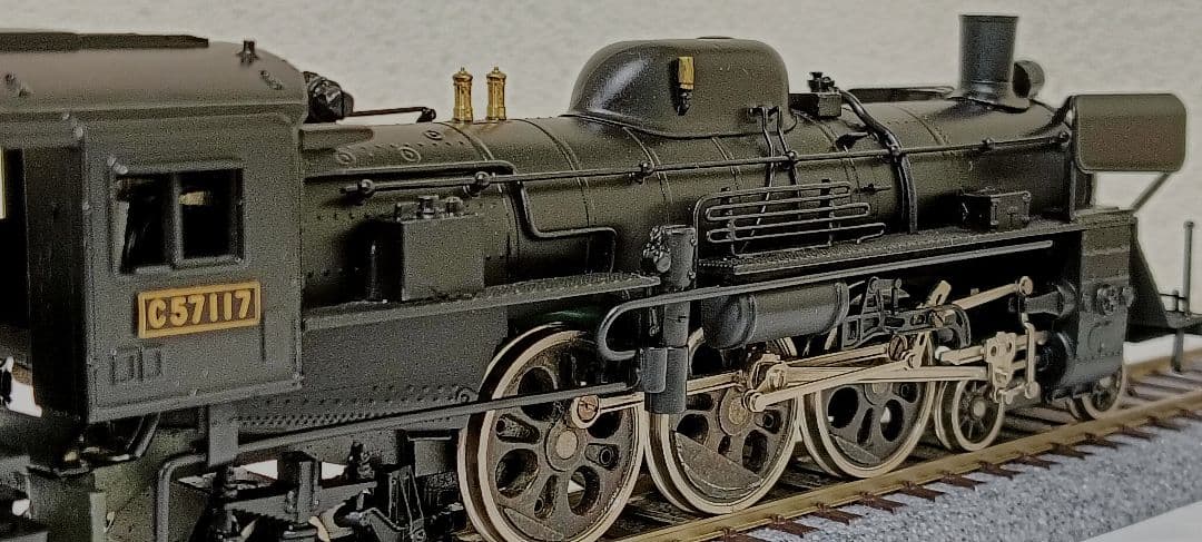 HOゲージ 天賞堂アダチＣ57門デフ蒸気機関車 、メンテナンス済