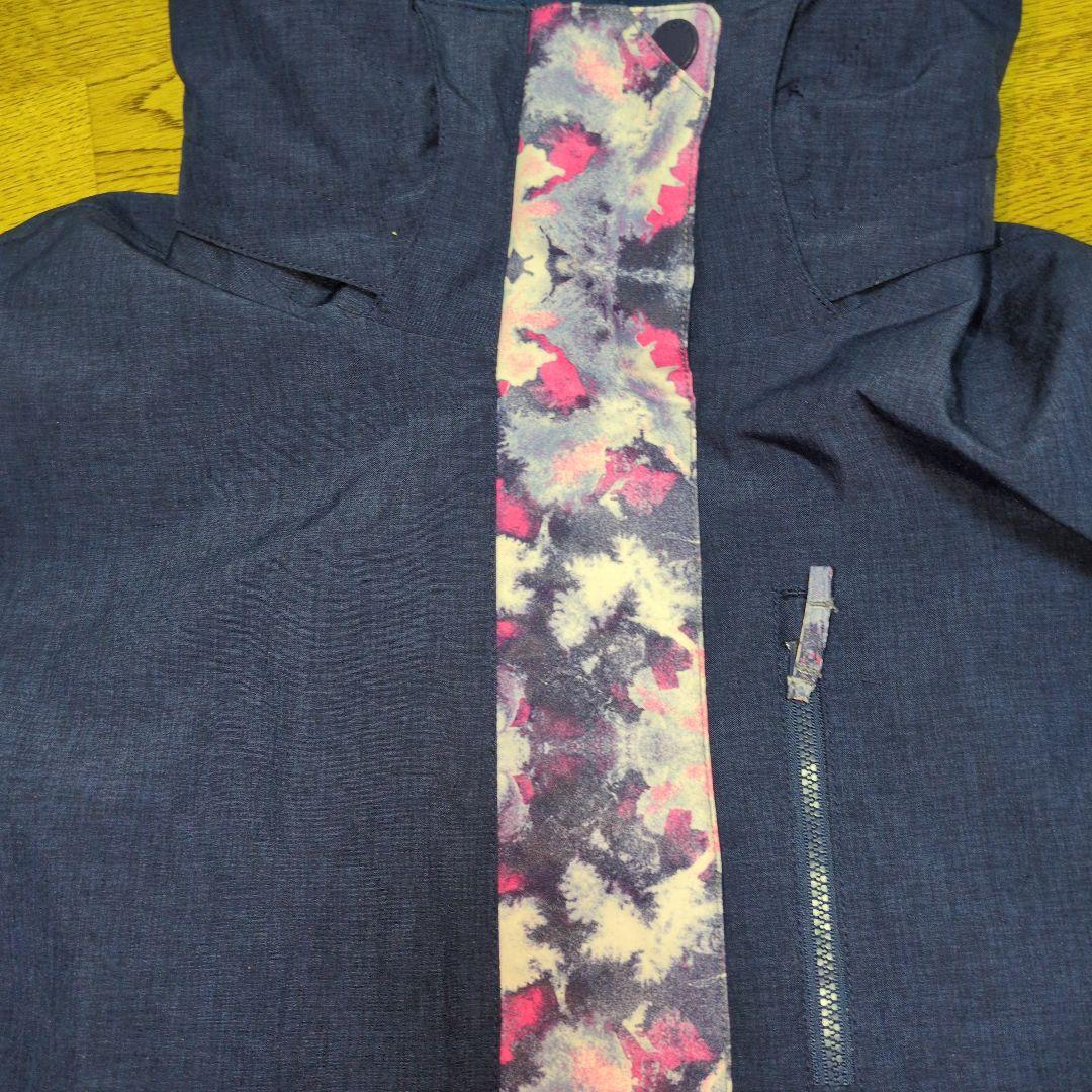 ROXY　スノボウェア　上下セット　Ｍ　総柄　ネイビー　キャメルブラウン