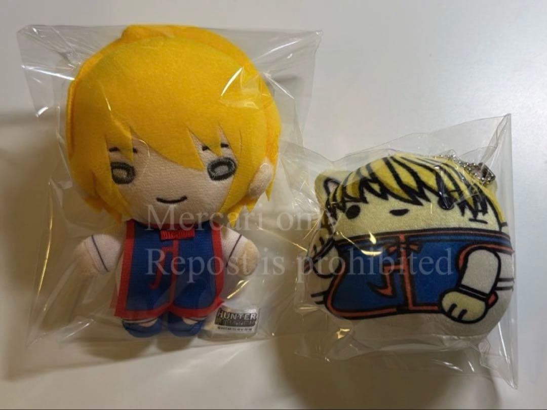 ハンターハンター クラピカ にとたん まねきもちねこ ぬいぐるみマスコット2点