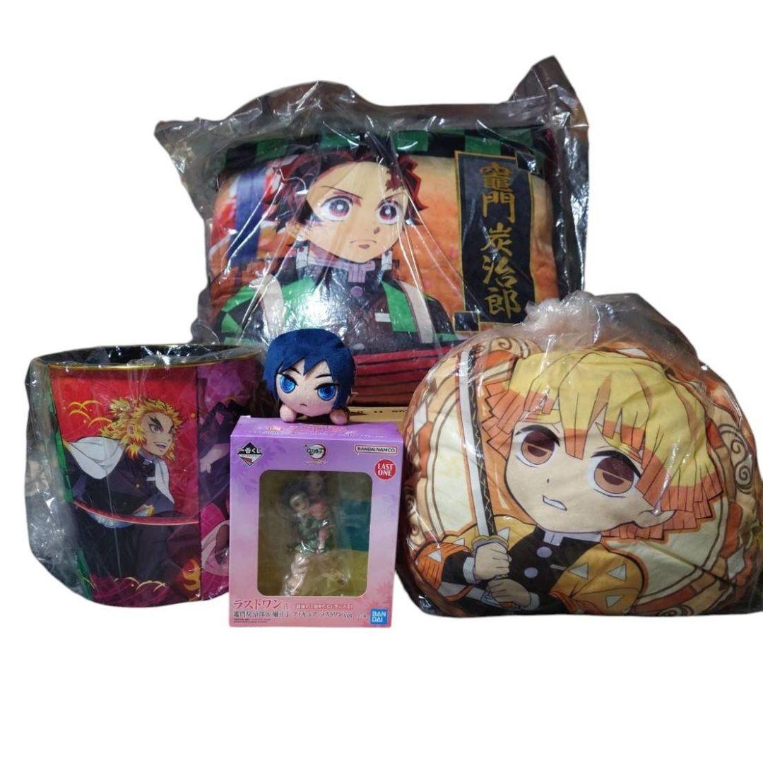 鬼滅の刃 一番くじ ラストワン賞 竈門炭治郎 禰豆子 クッション 座布団 5点