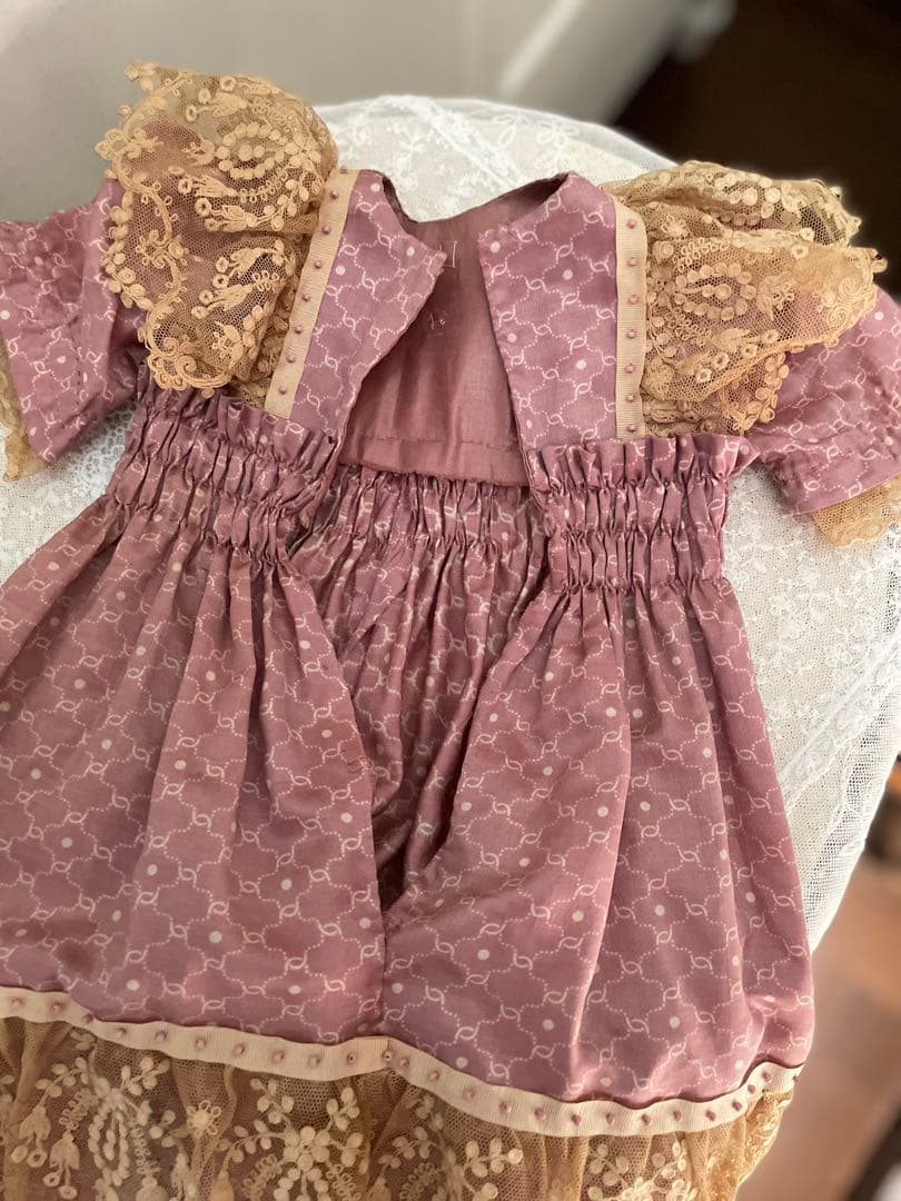 ˚✧₊⁎断捨離SALE品⁎⁺˳✧༚ ♡アンティークビスクドールドレス ボネ♡