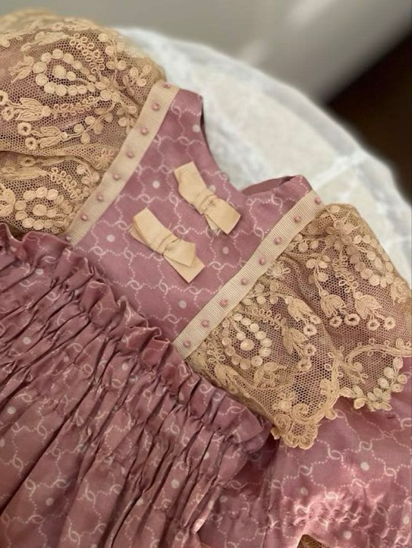 ˚✧₊⁎断捨離SALE品⁎⁺˳✧༚ ♡アンティークビスクドールドレス ボネ♡