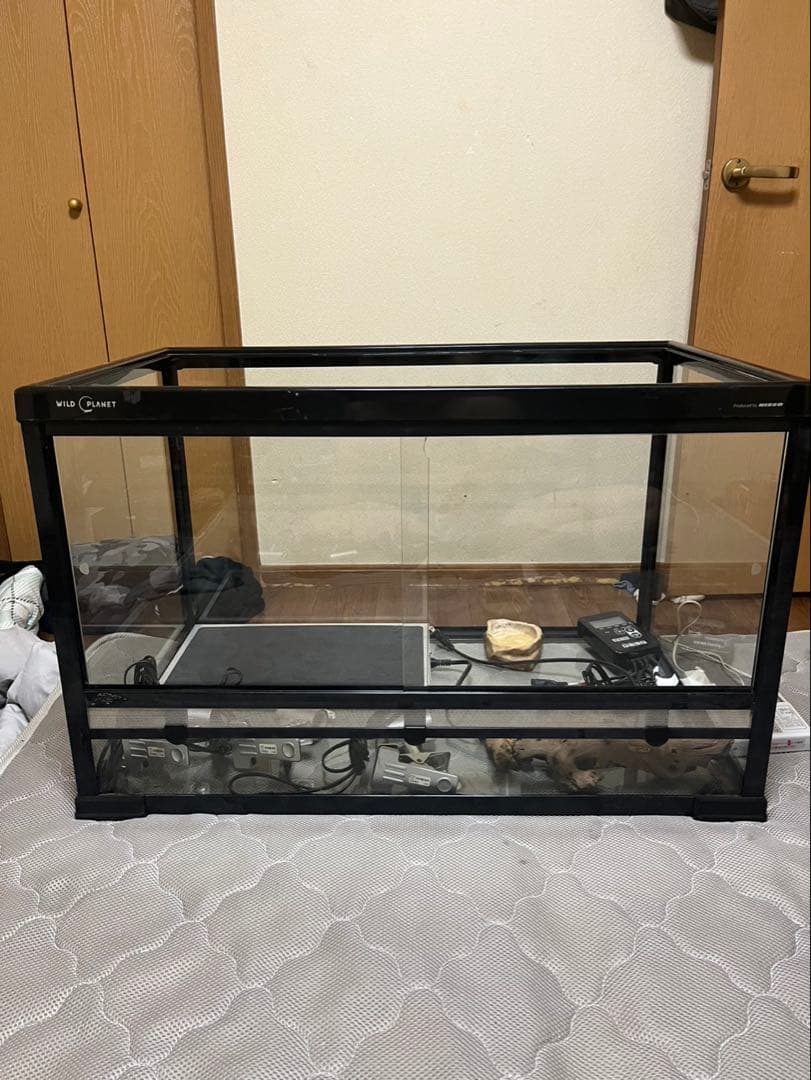 大型飼育ケージ ガラス製 メッシュカバー付きバラ売りも可能