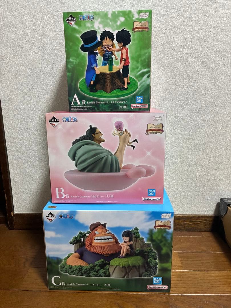 最新ワンピース一番くじ フィギュアABC賞3体セット＋下位賞セミコンプおまけ付き