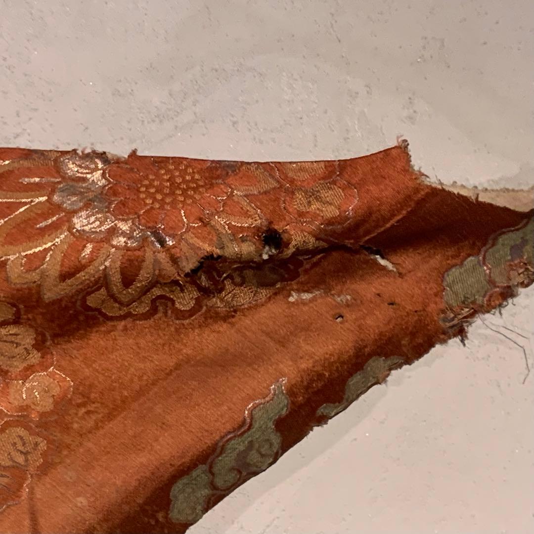 古裂 西陣織 三角 打敷 龍丸文 古布 古裂資料