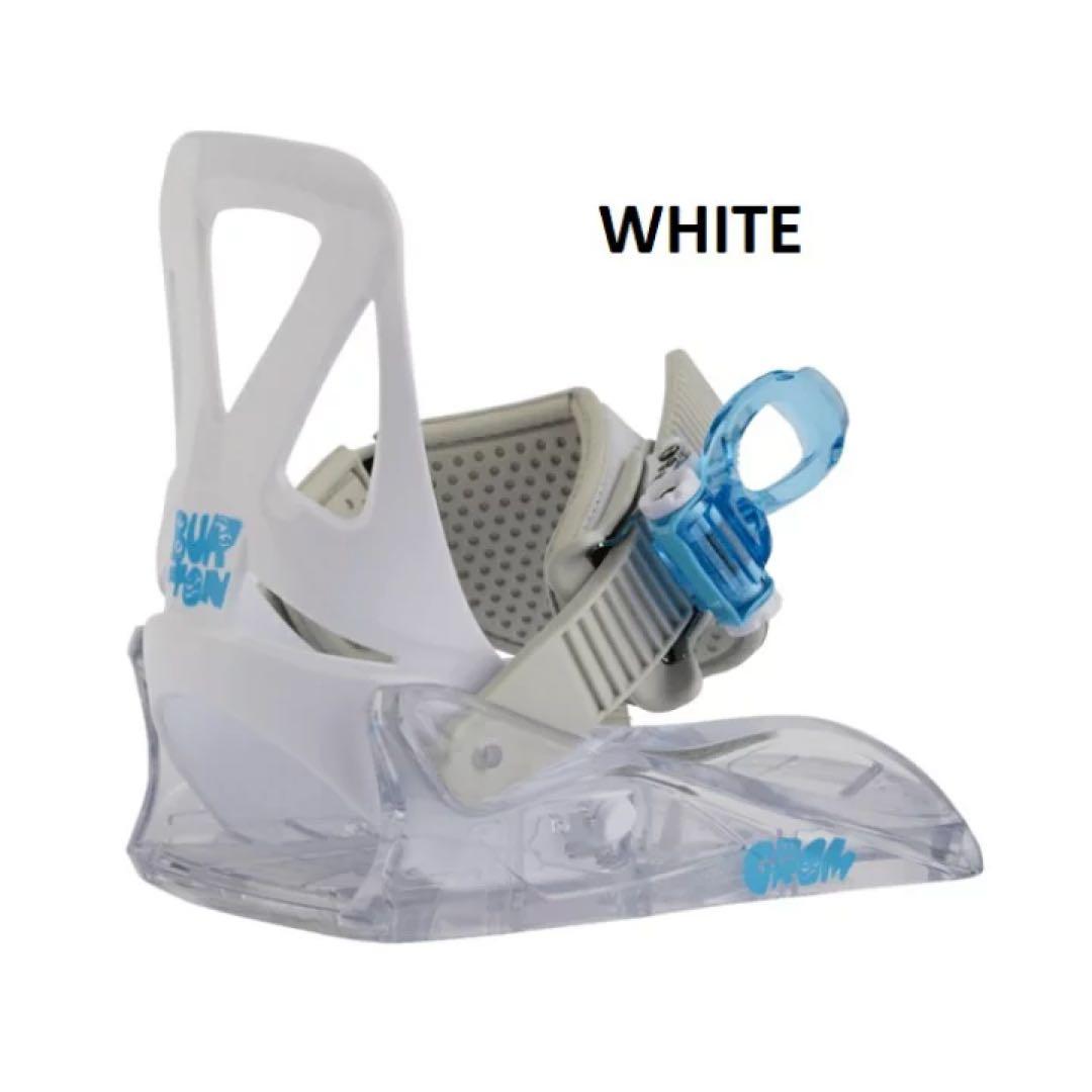 新品　BURTON バートン　スノーボード キッズグロムバインディング　白