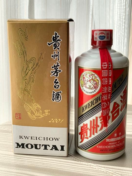 貴州　茅台酒　マオタイ酒　２００１年　天女ラベル　５３%