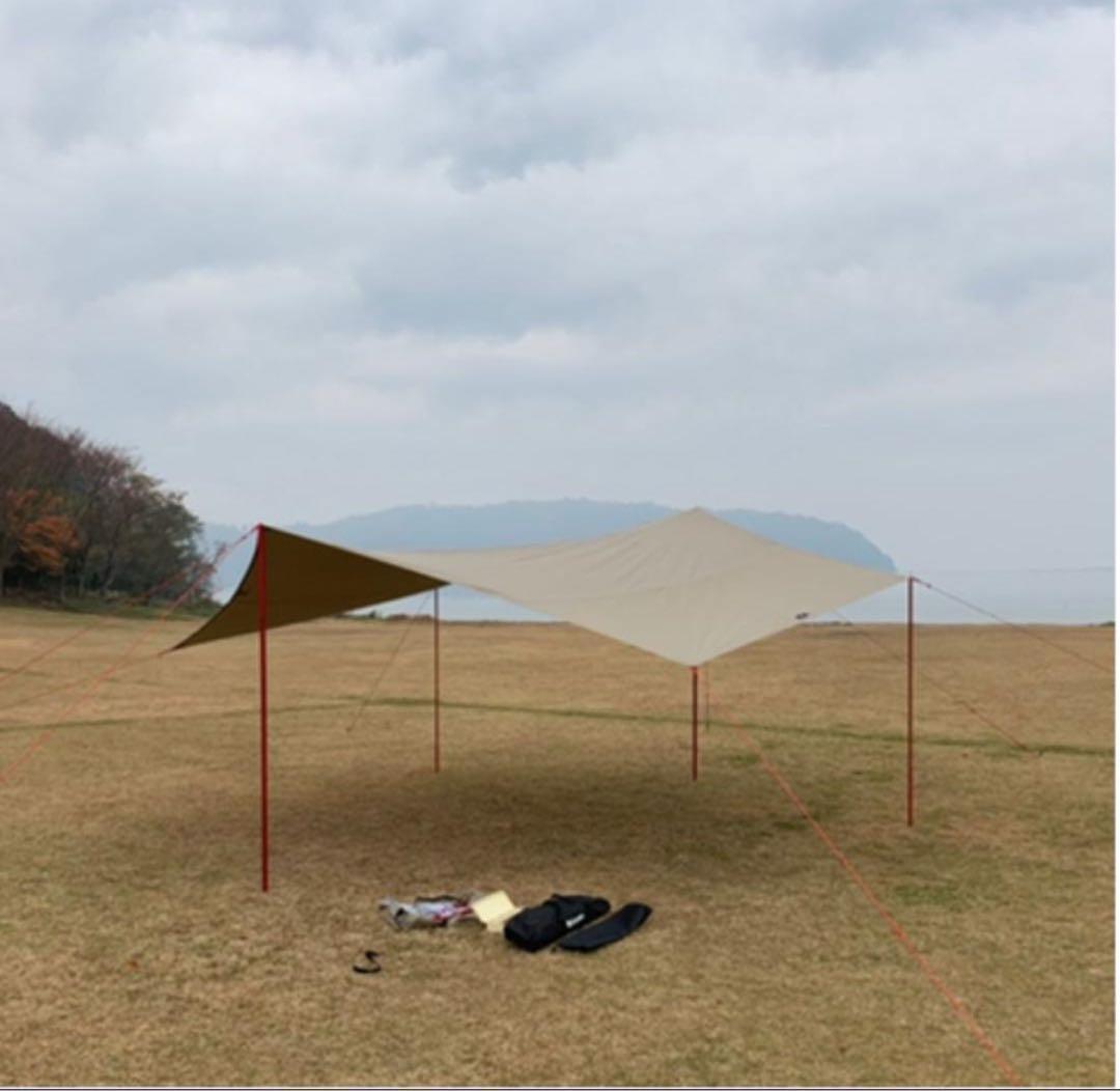 FIELDOOR大型TCタープ、ガイロープ付