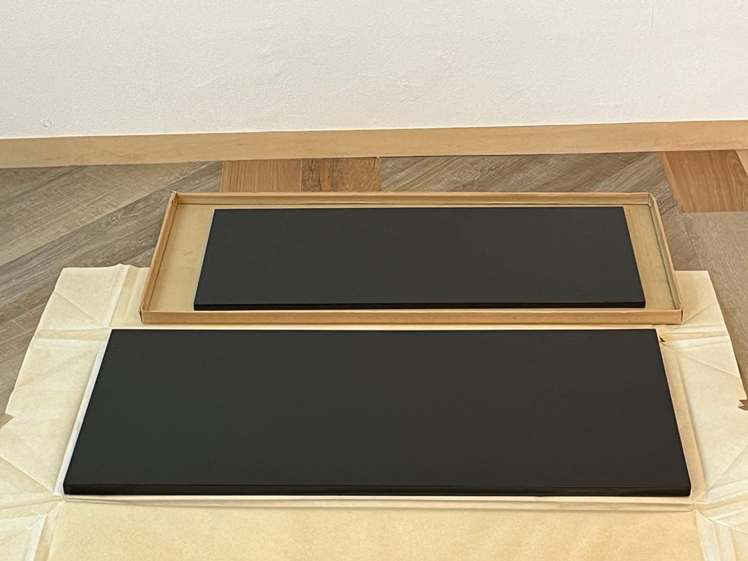 真塗　長板　大小　共箱　茶道具　塗師