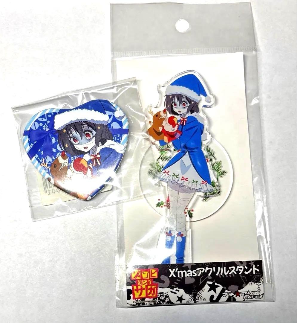 ゾンビランドサガ マチアソビカフェ ハート型缶バッジ アクリルスタンド 水野愛