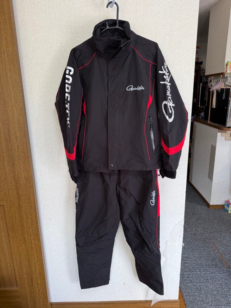 がまかつ　GM3314 中古　ゴアテックス　上下セット　Mサイズ　磯　レイン