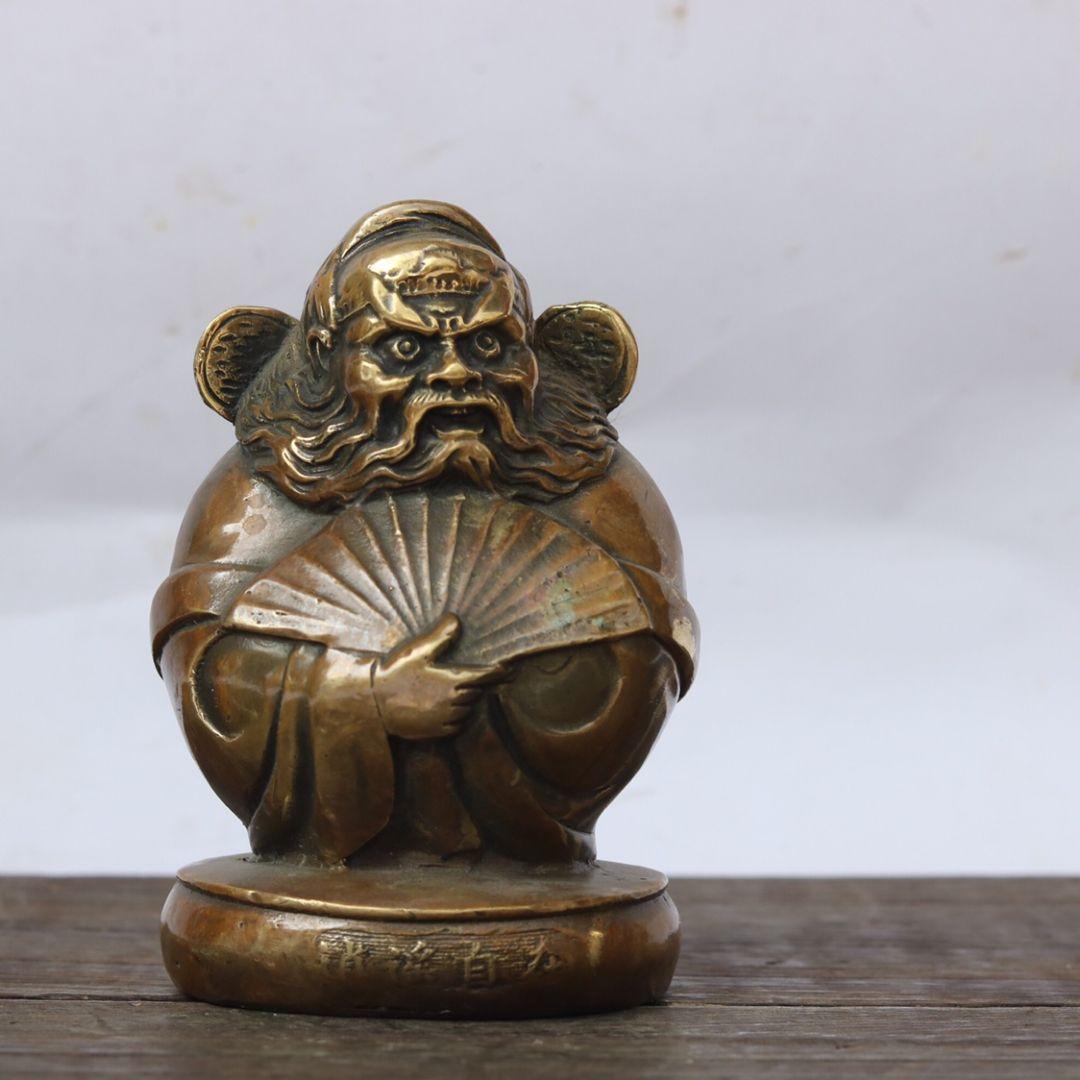 銅製 仏像 天師鐘馗仏像 茶道茶寵 鎮宅 辟邪 開運 風水 招財 置物 工芸品
