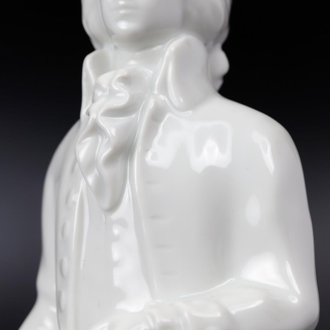 AUGARTEN ホワイトポーセリン モーツァルト 23cm 置物 ケース付