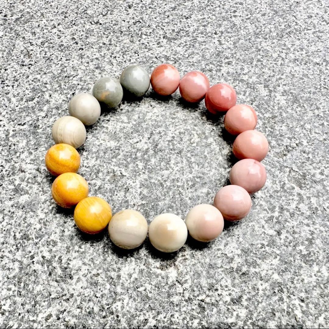 マルチカラーアラシャンメノウ　ブレスレット