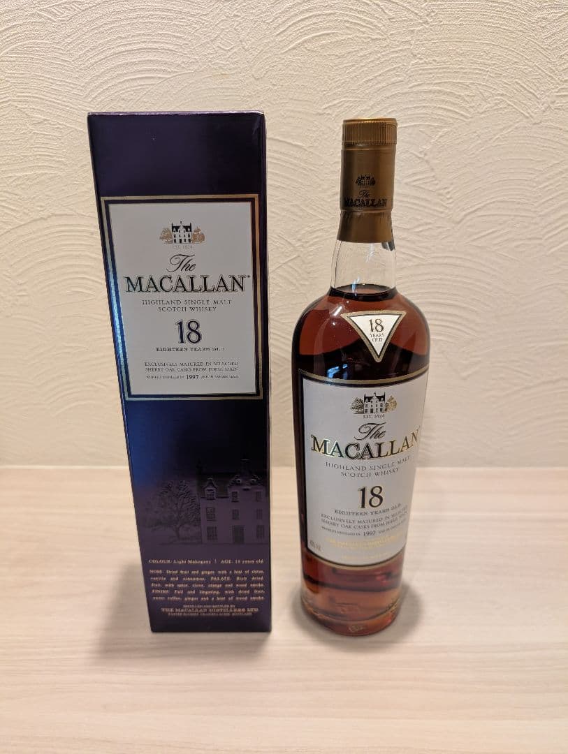 マッカラン 18年 1997 シェリーオークカスク 700ml 43％ 箱付