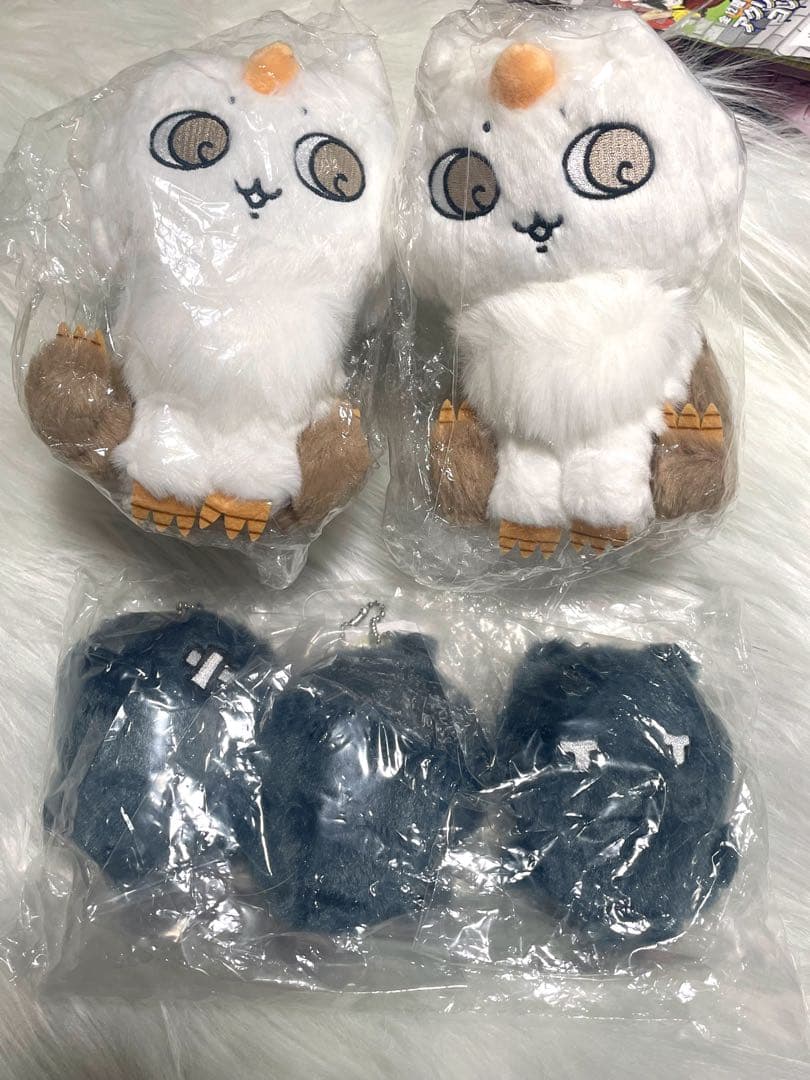 ちいかわ　あのこ　ぽてたまぬいぐるみ　グレーの子