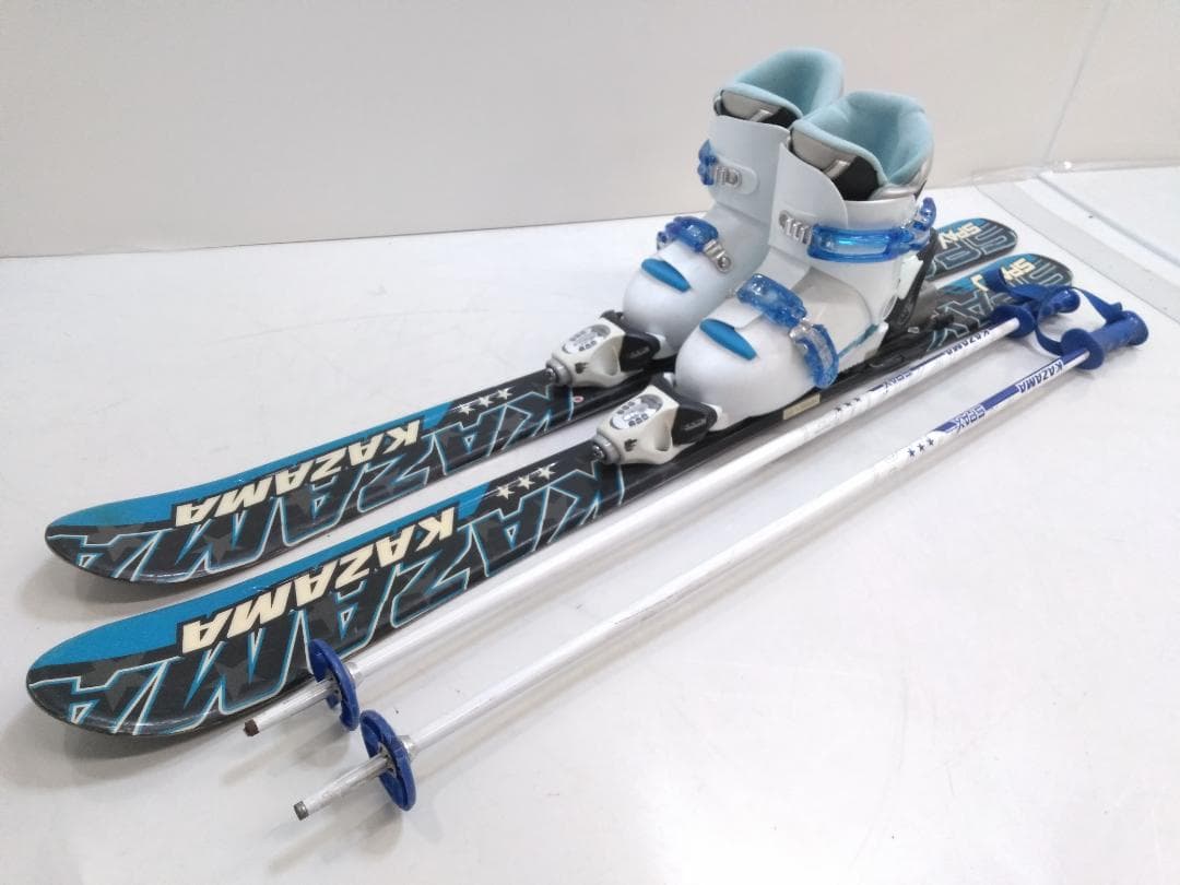 ジュニアスキー4点セット カザマ 110cm ブーツ セレス 21cm ◇