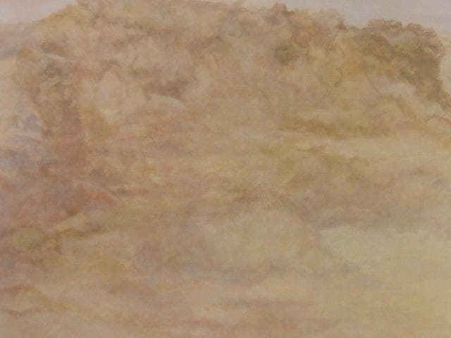 烏頭尾精、【丘高む】、希少な大判額装用画集より、美品、日本人画家