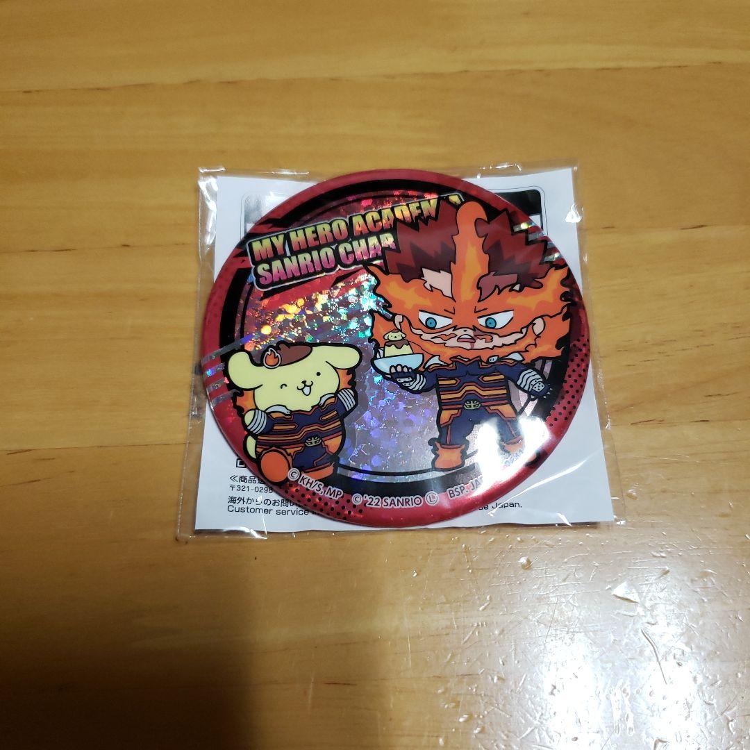 僕のヒーローアカデミア×サンリオキャラクターズ ホログラム缶バッチ エンデヴァー