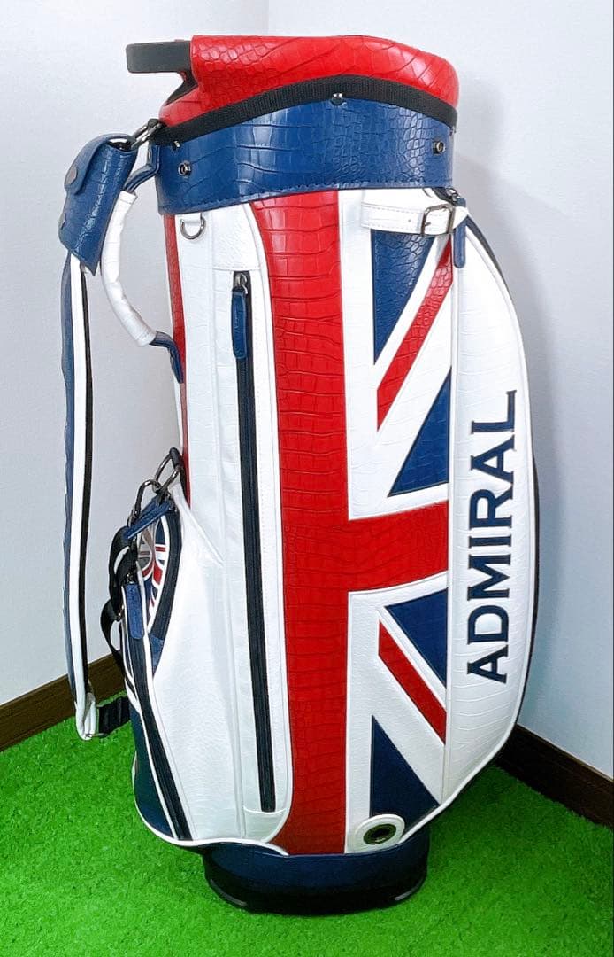 美品　アドミラル　クロコ　型押し　高級　キャディバック