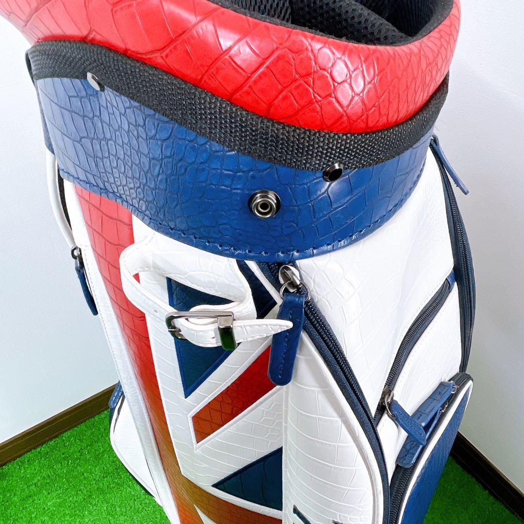 美品　アドミラル　クロコ　型押し　高級　キャディバック