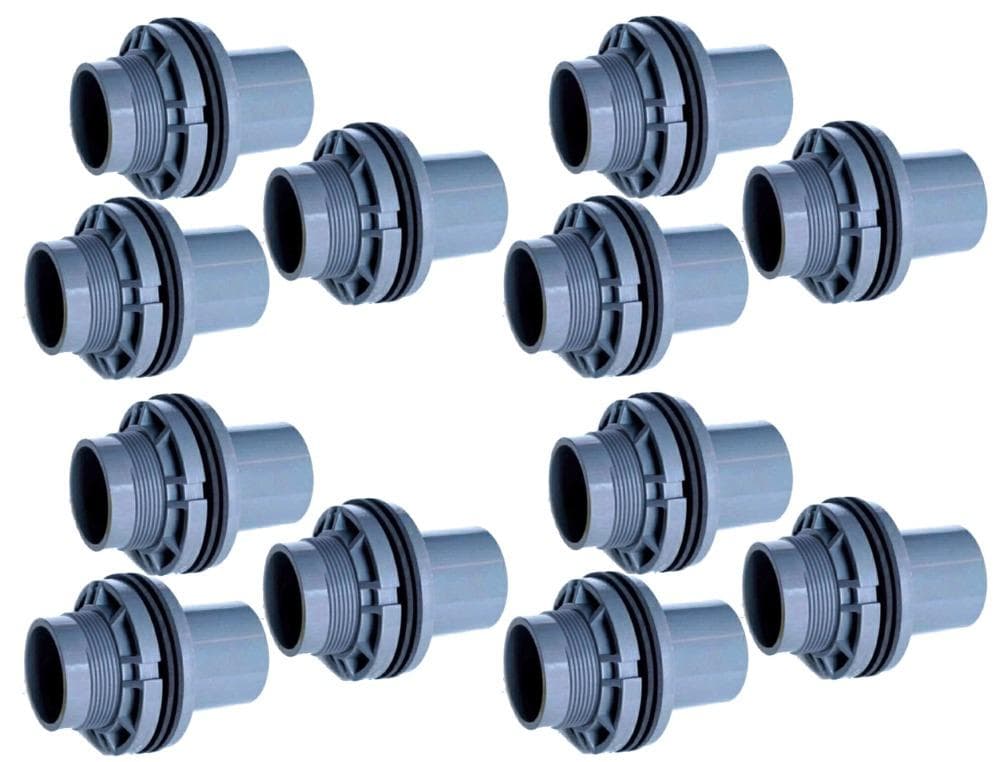 バルブソケット　４０Ａ　１２個セット　ゴムパッキン２個付　水槽　給排水　塩ビ管