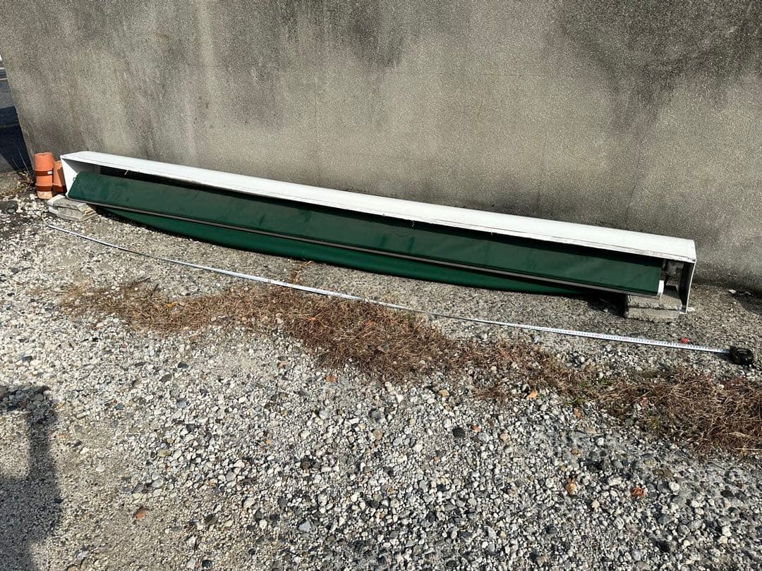 オーニング　グリーン 3.4メートル 取りに来てくれる方限定