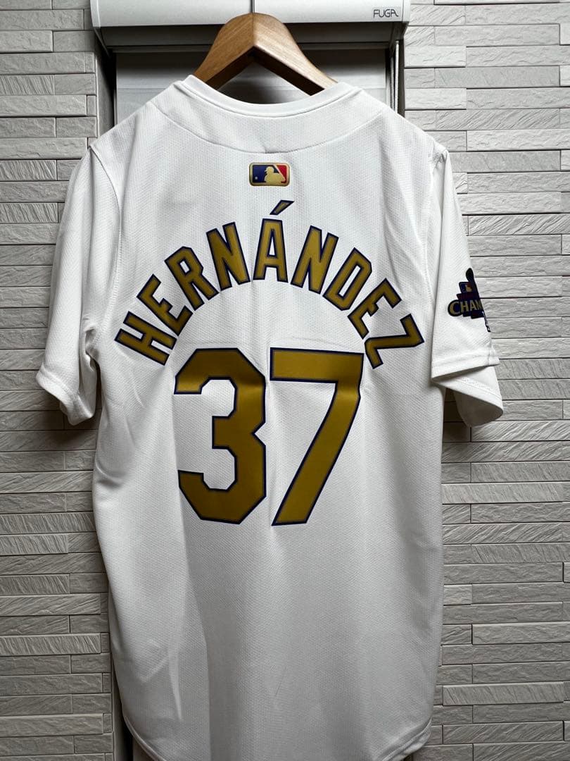 レア ドジャース テオスカーヘルナンデス ゴールドユニフォーム サイズS 正規品