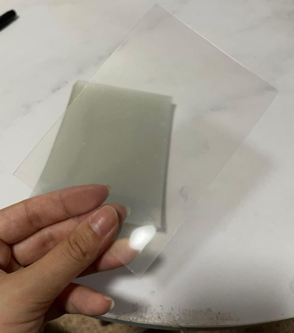 クリアカード 厚紙 透明