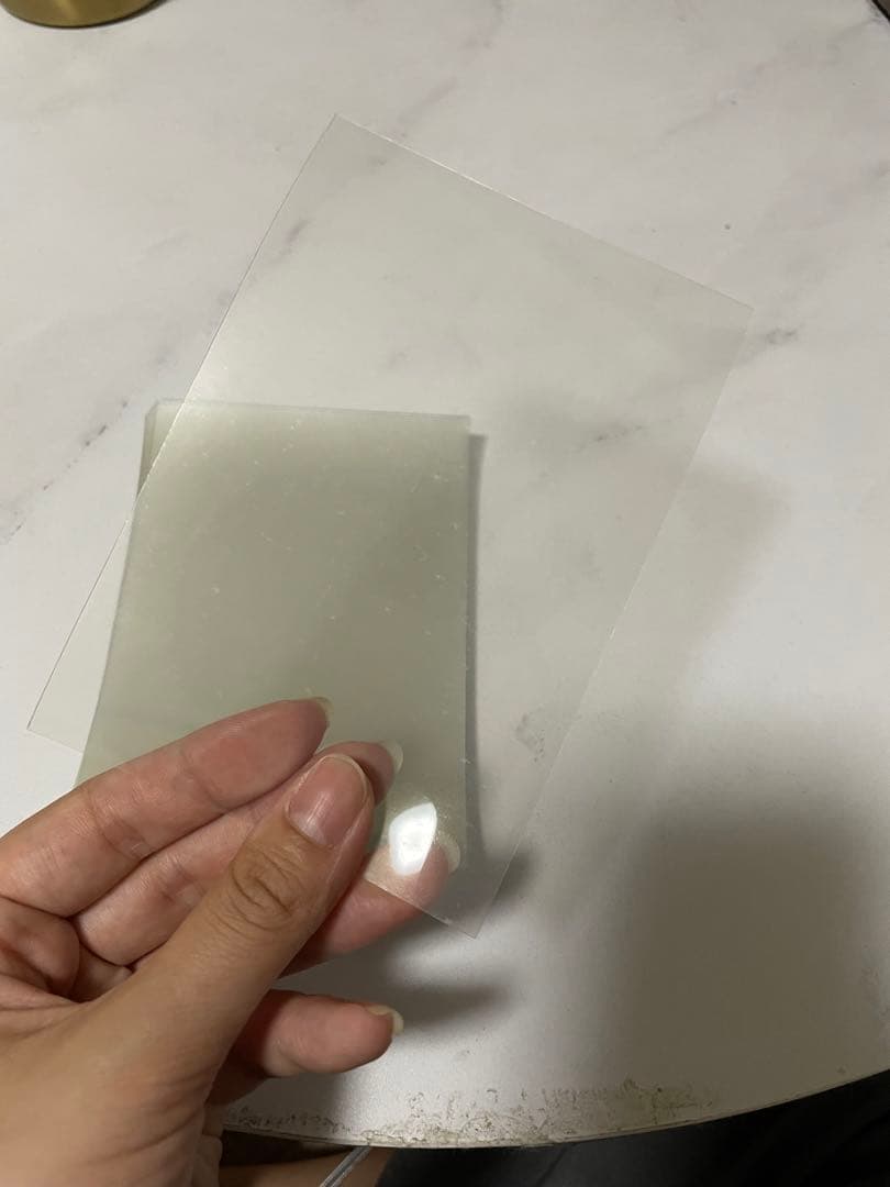 クリアカード 厚紙 透明