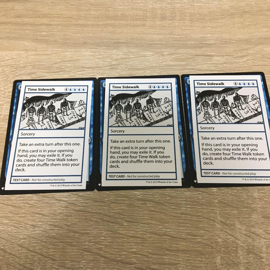 初版　time sidewalk 3枚セット　テストカード　ミステリーブースター