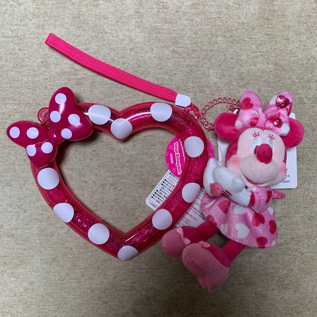 ミニーのファンダーランド　ハートフルリング・ぬいぐるみチャーム2点セット