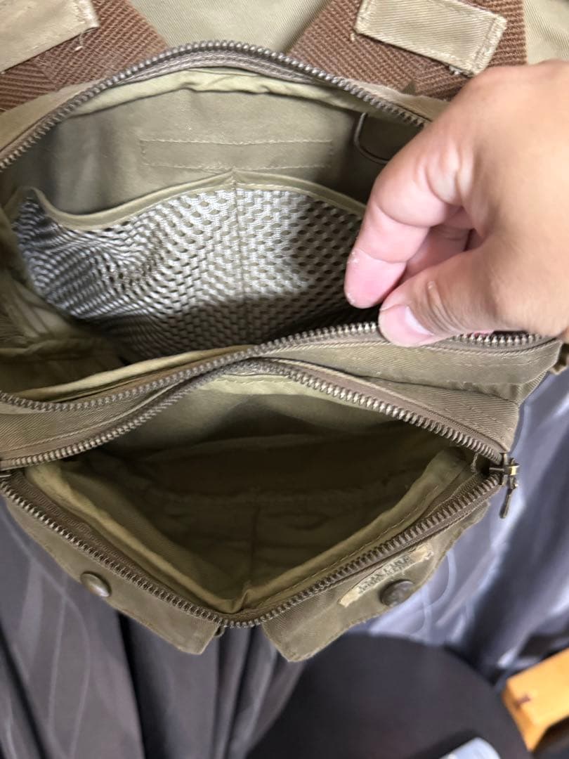 フィッシングベスト ベージュ メッシュ