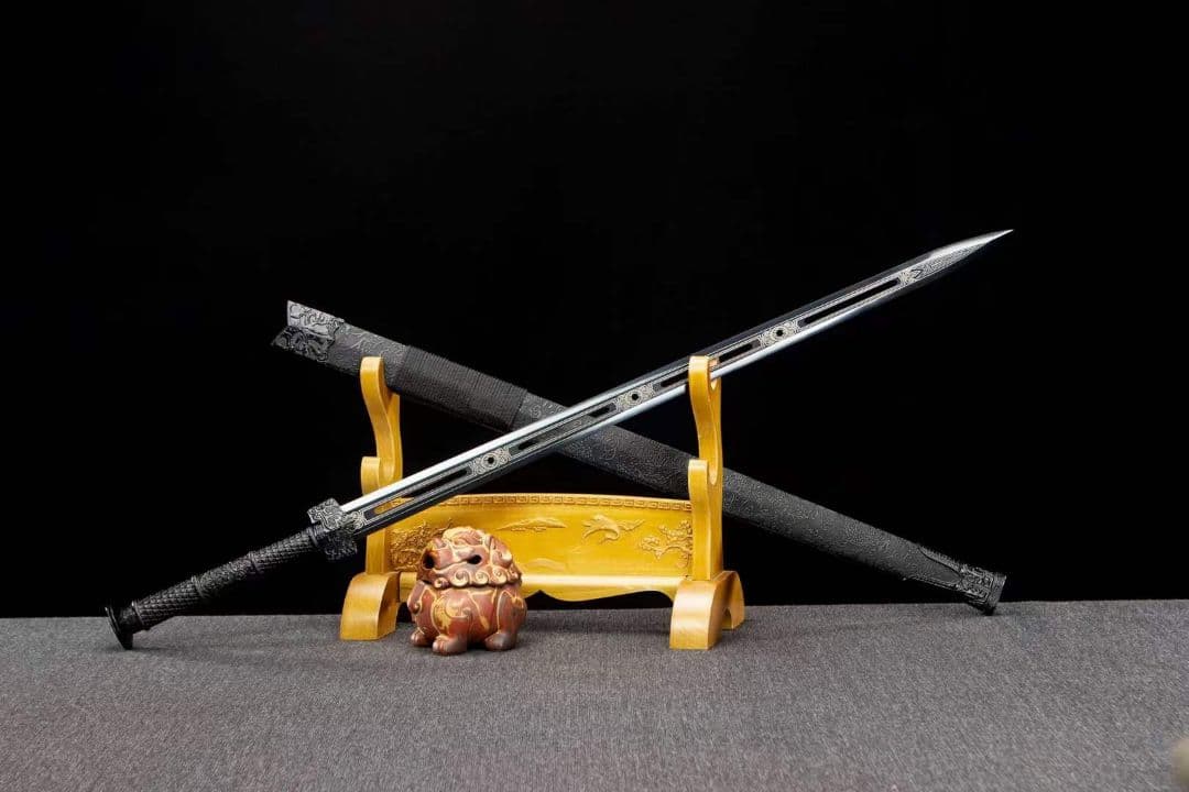 倚天剣-高性能マンガン鋼（黒化技術） 古兵器 武具　刀装具　模造刀 居合刀