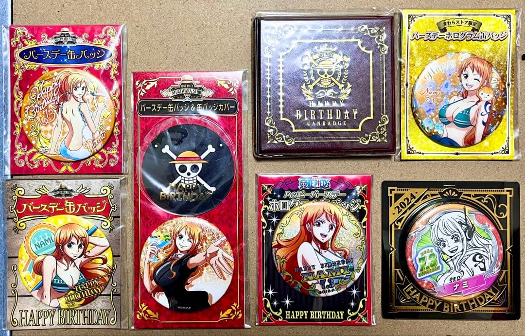 ONE PIECE ワンピース 麦わらストア バースデー 缶バッジ ナミ