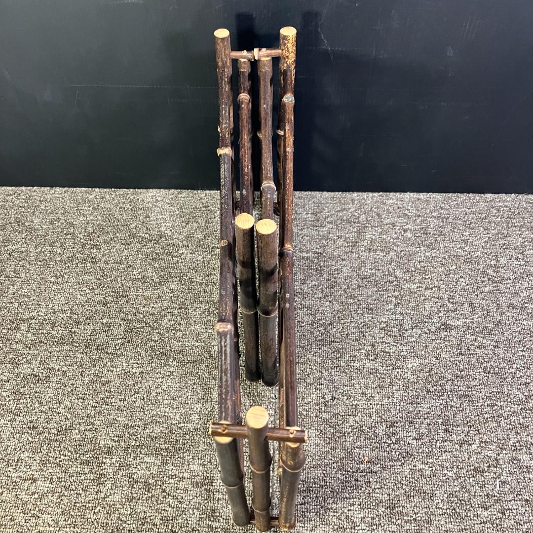 竹製 結界灯屏 四つ折 茶道具 煎茶道具 Sh0115-02