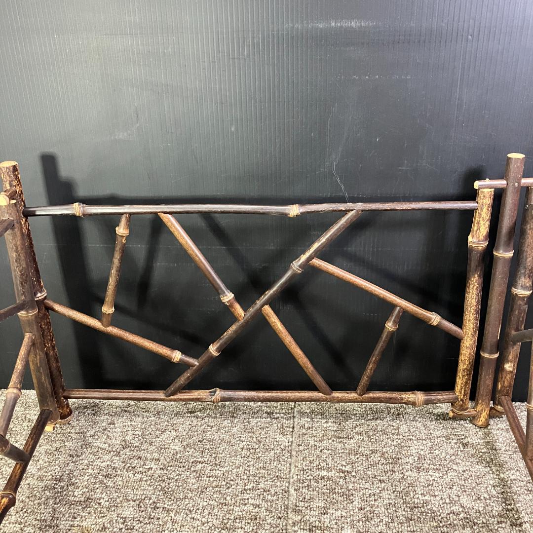 竹製 結界灯屏 四つ折 茶道具 煎茶道具 Sh0115-02