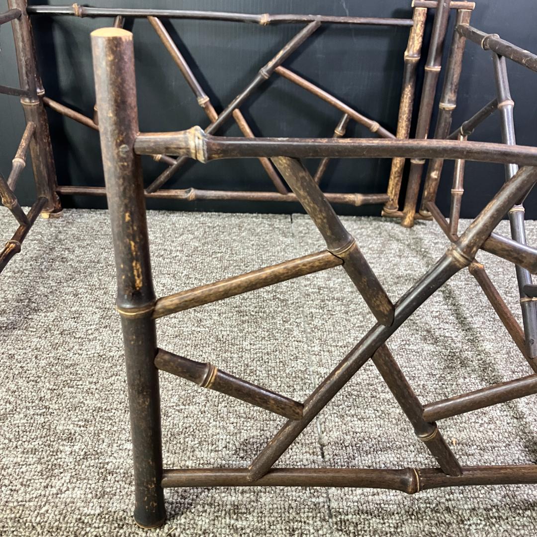 竹製 結界灯屏 四つ折 茶道具 煎茶道具 Sh0115-02