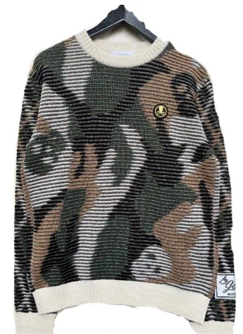 【美品】MARK&LONA（マーク＆ロナ）ジャガードクルーニット