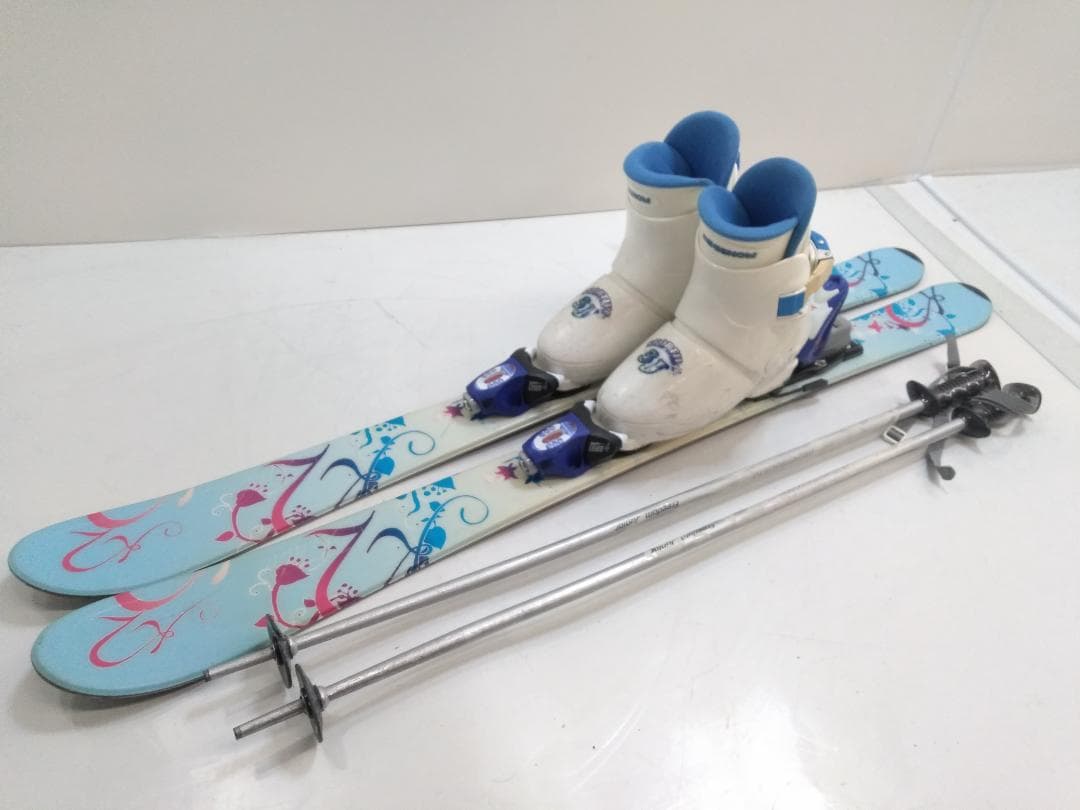 キッズ ジュニアスキー4点セット K2 112cm ブーツ 22cm ◇