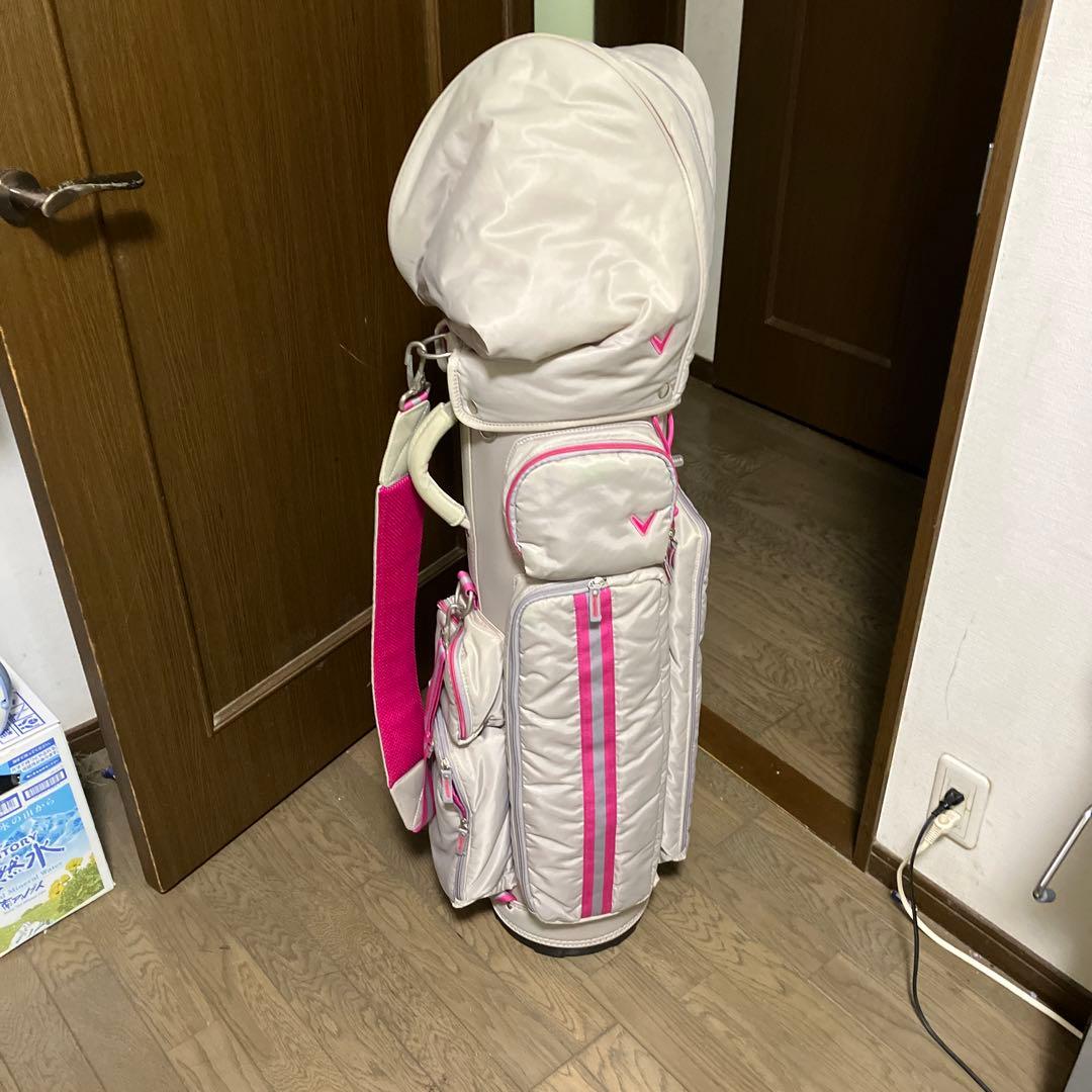 キャロウェイ　ゴルフキャディバッグ ベージュとピンク